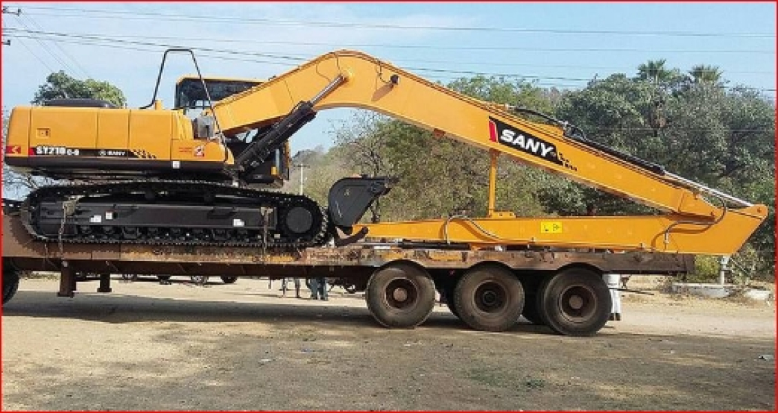 Riview spesifikasi dari alat berat jenis Excavator SY215C (Long Reach)  