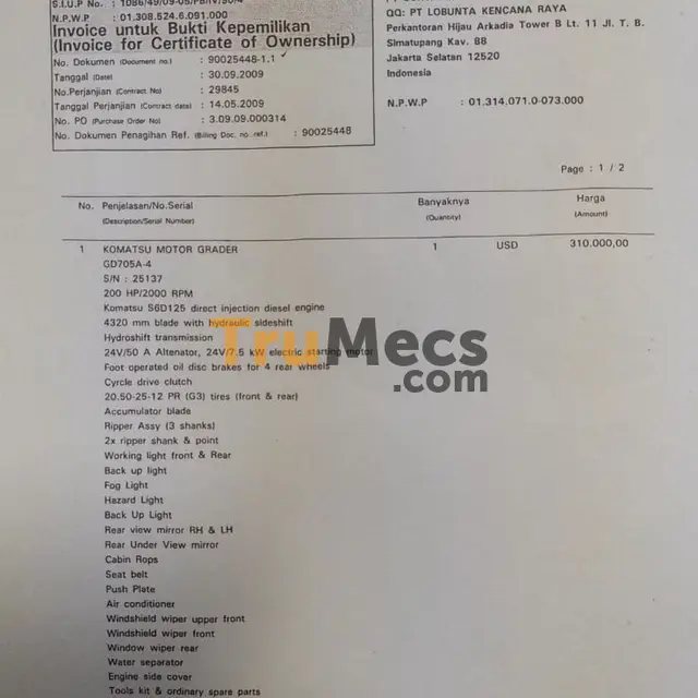 MOTOR GREADER GD705-4