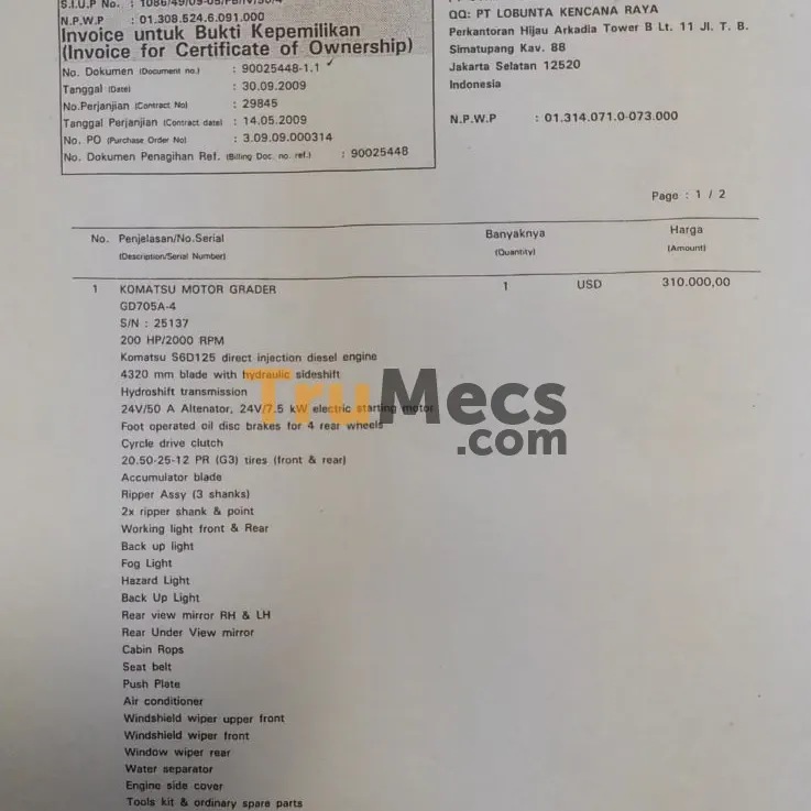 MOTOR GREADER GD705-4