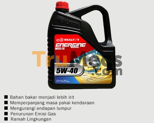 Jual Wealthy Oil Energine We 6 Fs Sae 5w-40 Apisp Rc 4 Liter | Trumecs