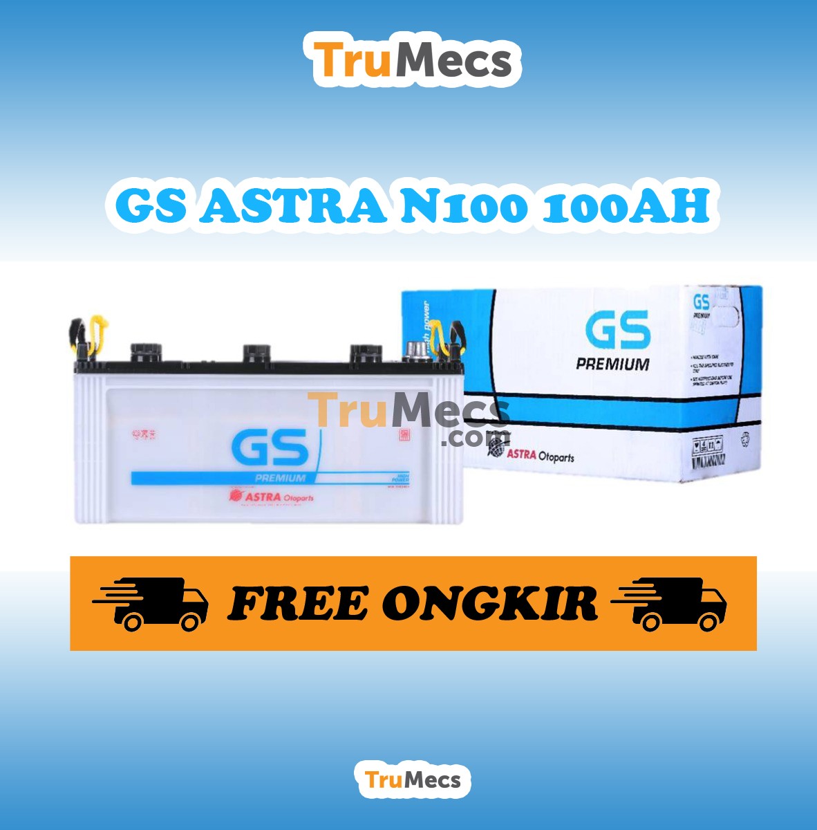 Jual Accu Gs Astra N100 100ah | Trumecs