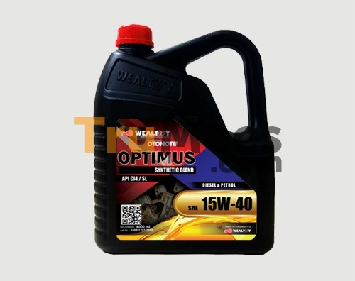 Jual Oli Wealthy Optimus Synthetic Blend 15w-40 Sae Api Ci-4 Sl 4 Liter | Trumecs