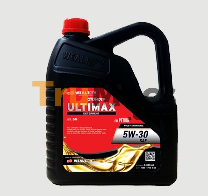 Jual Oli Wealthy Ultimax Detterent Fully Synthetic Sae 5w – 30 Api Sn 4 Liter | Trumecs