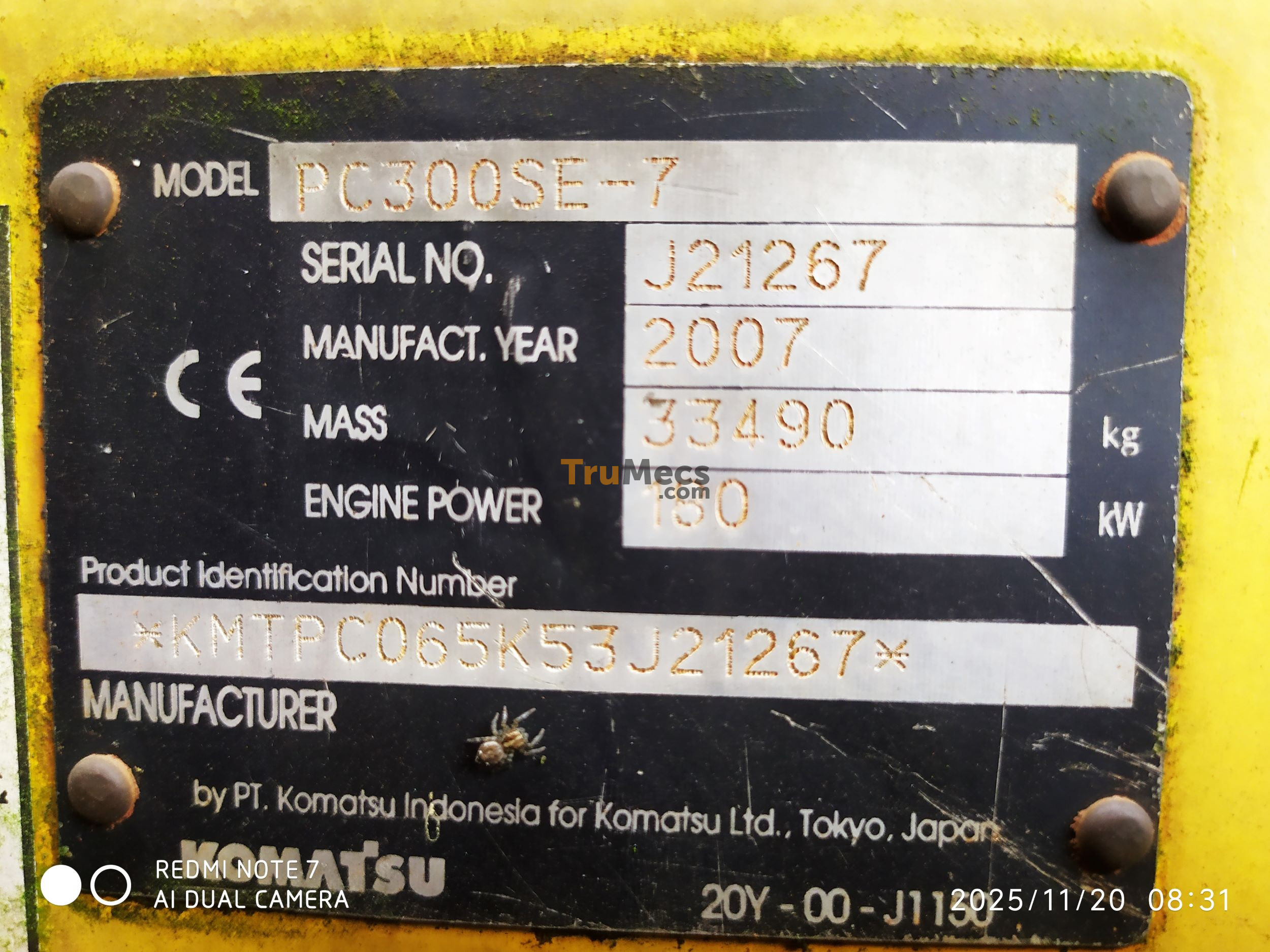 Jual Excavator Komatsu Pc300-7 | Trumecs