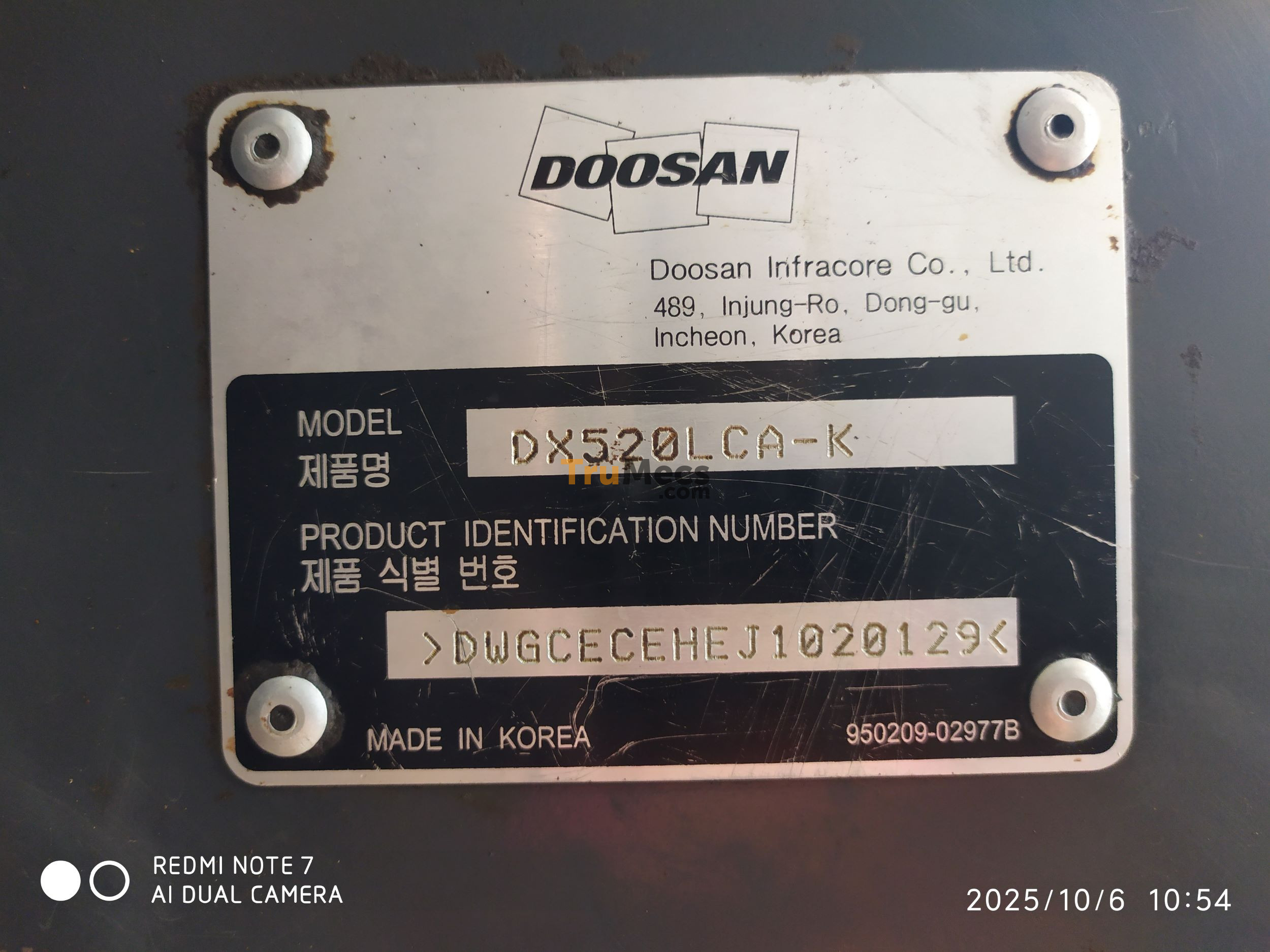 Jual Doosan Dx520 Lca Et-227 | Trumecs