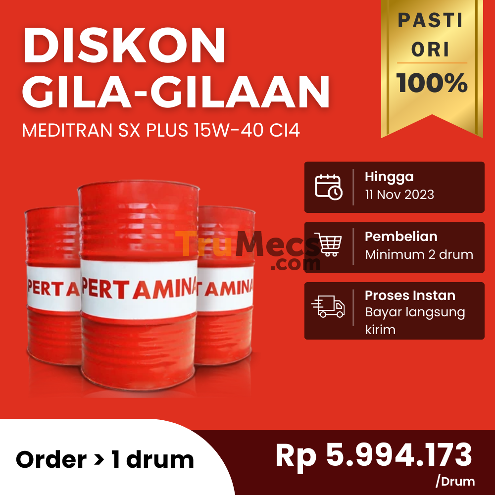 Jual Meditran Sx Plus 15w-40 Ci4 | Trumecs