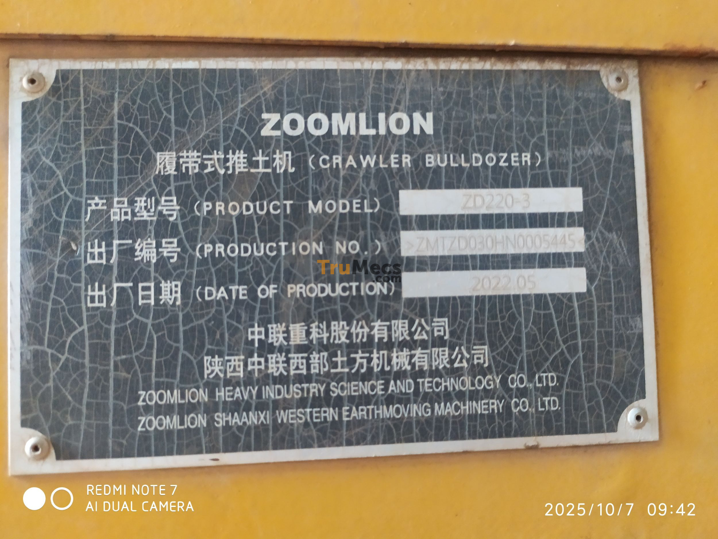 Jual Bulldozer Zoomlion Zd220-3 | Trumecs