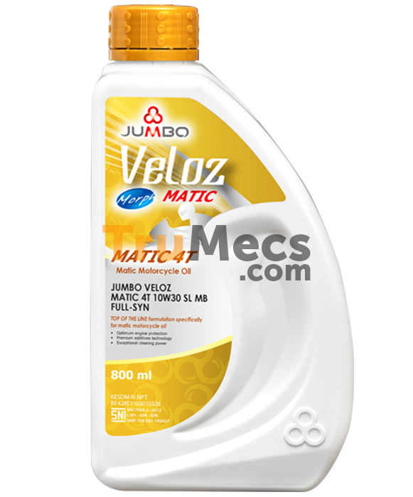 Jual Jb Veloz Matic 4t 10w30 Sl Mb Full-syn (800ml) | Trumecs