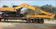 Riview spesifikasi dari alat berat jenis Excavator SY215C (Long Reach)  